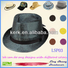 2013 Le plus récent chapeau de fête, 100% naturel en papier chapeau en paille chapeau de fête en papier chapeau, LSP03
